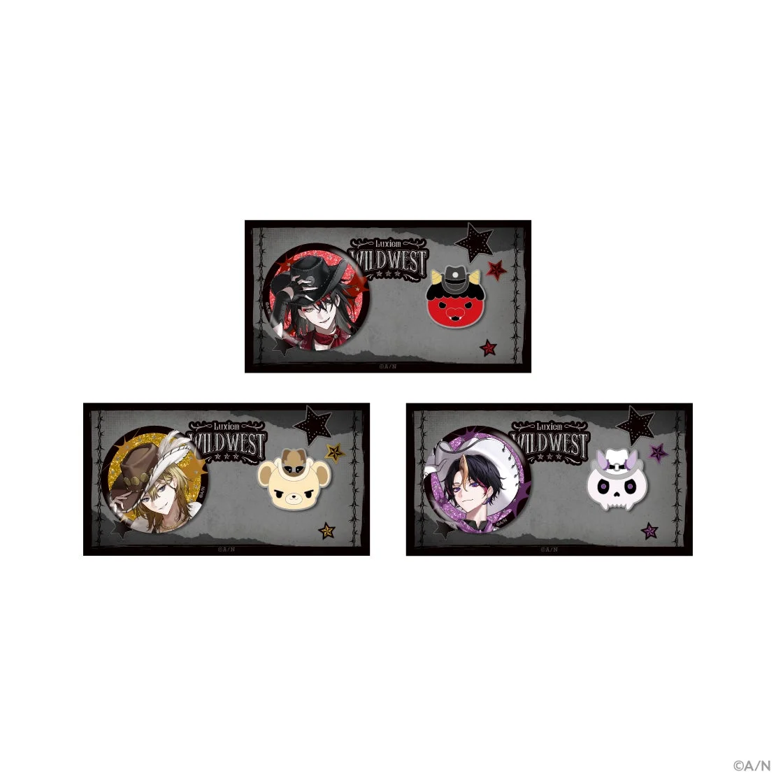 Luxiem WILDWEST Can Badge & Pin Badge Sets