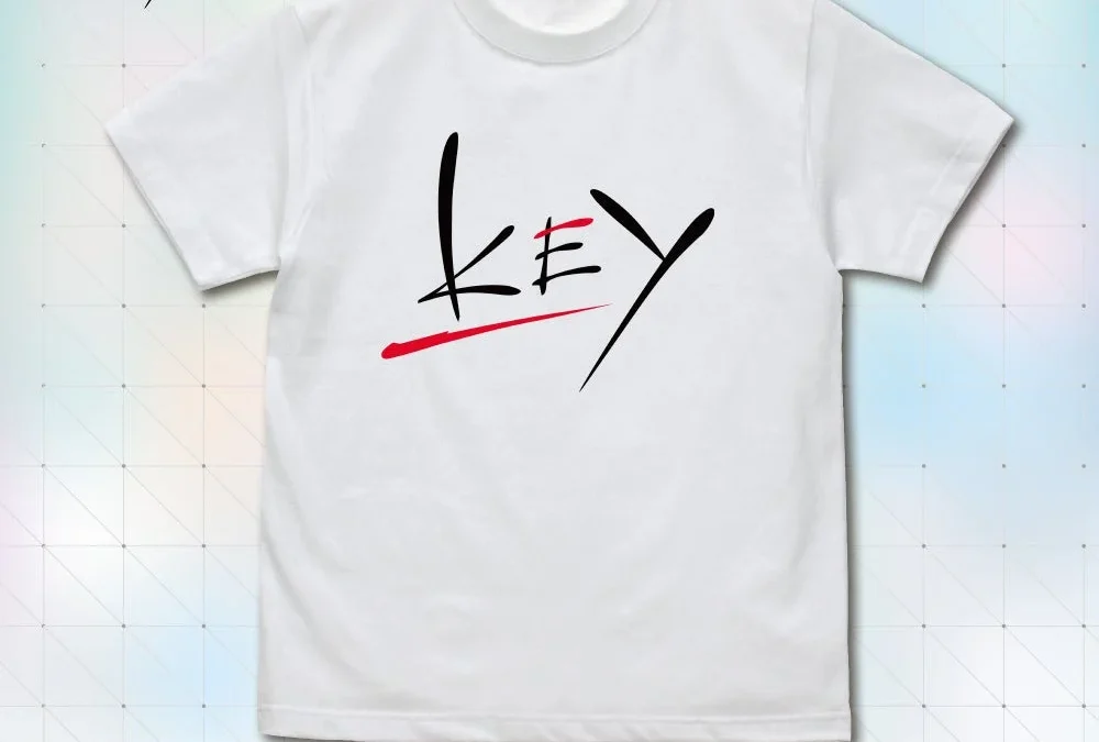 Keyファン必見！「Keyロゴ Tシャツ」がコミケ先行登場！長く愛せるタフな一着で推しへの愛を表現しよう！