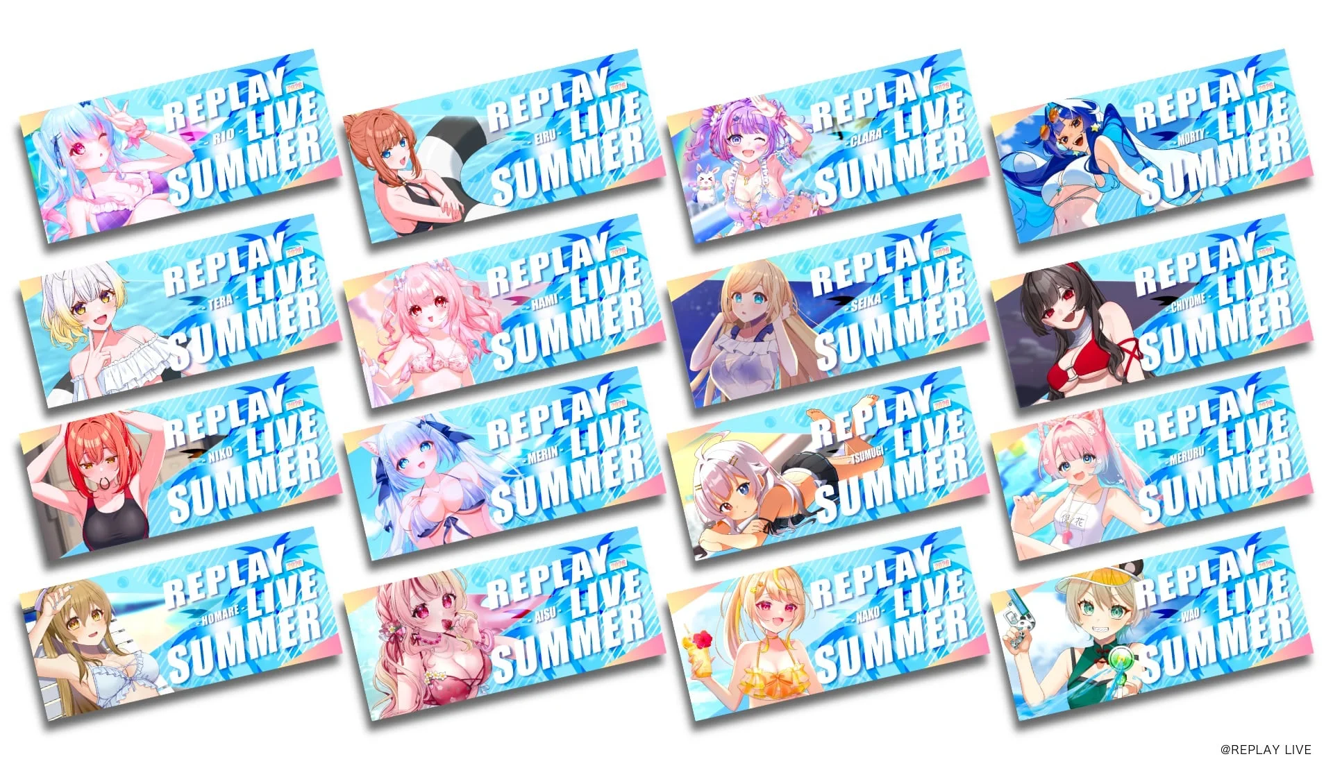 Swimsuit Goods Set Character Designs