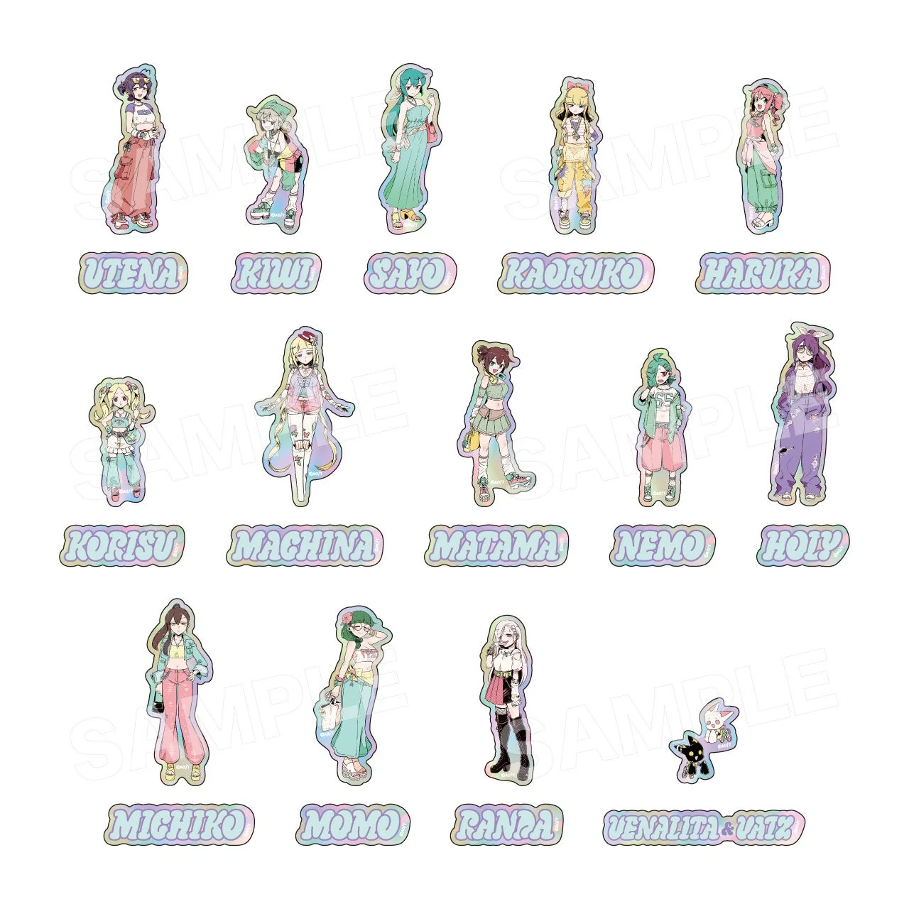 魔法少女にあこがれて MHAK gals! トレーディングホロステッカーズ
