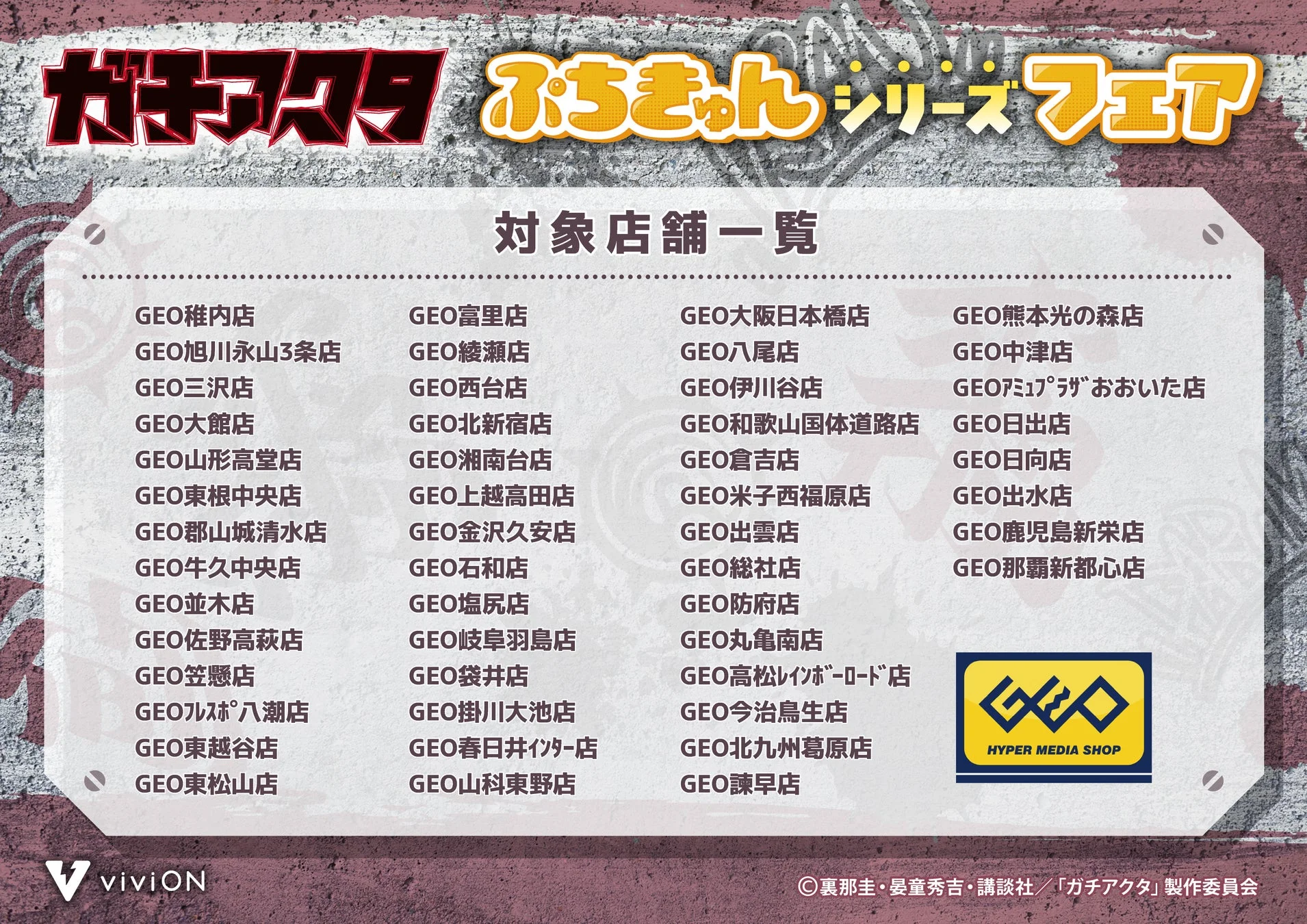 Gachiakuta Petit Kyun Series Fair Store List