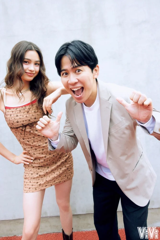 Comedian Matsushita with Yuuna Bridgeman