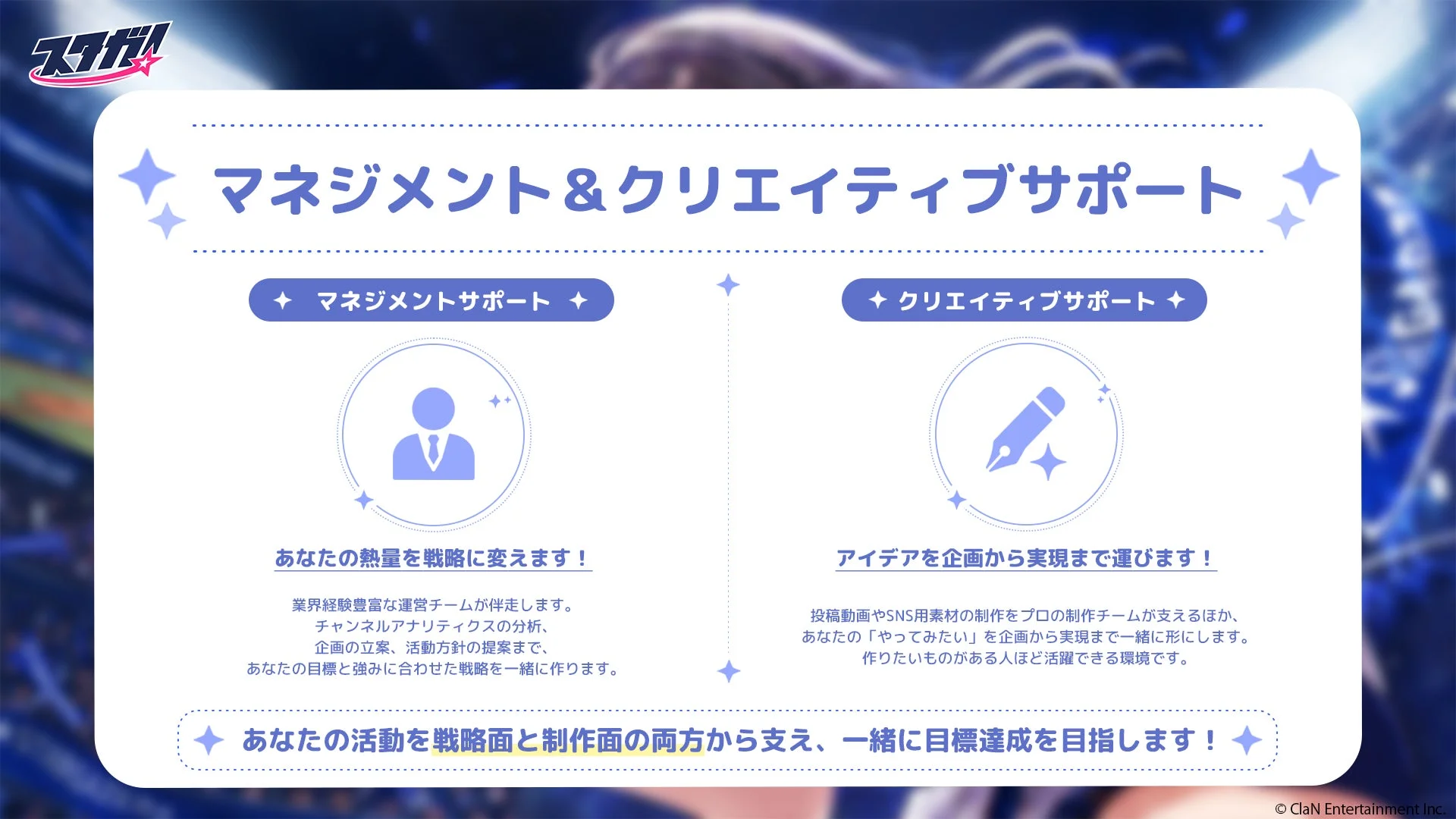 マネジメント&クリエイティブサポートの紹介