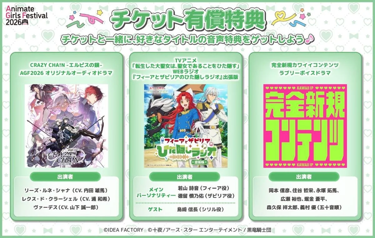 AGF2026チケット有償特典