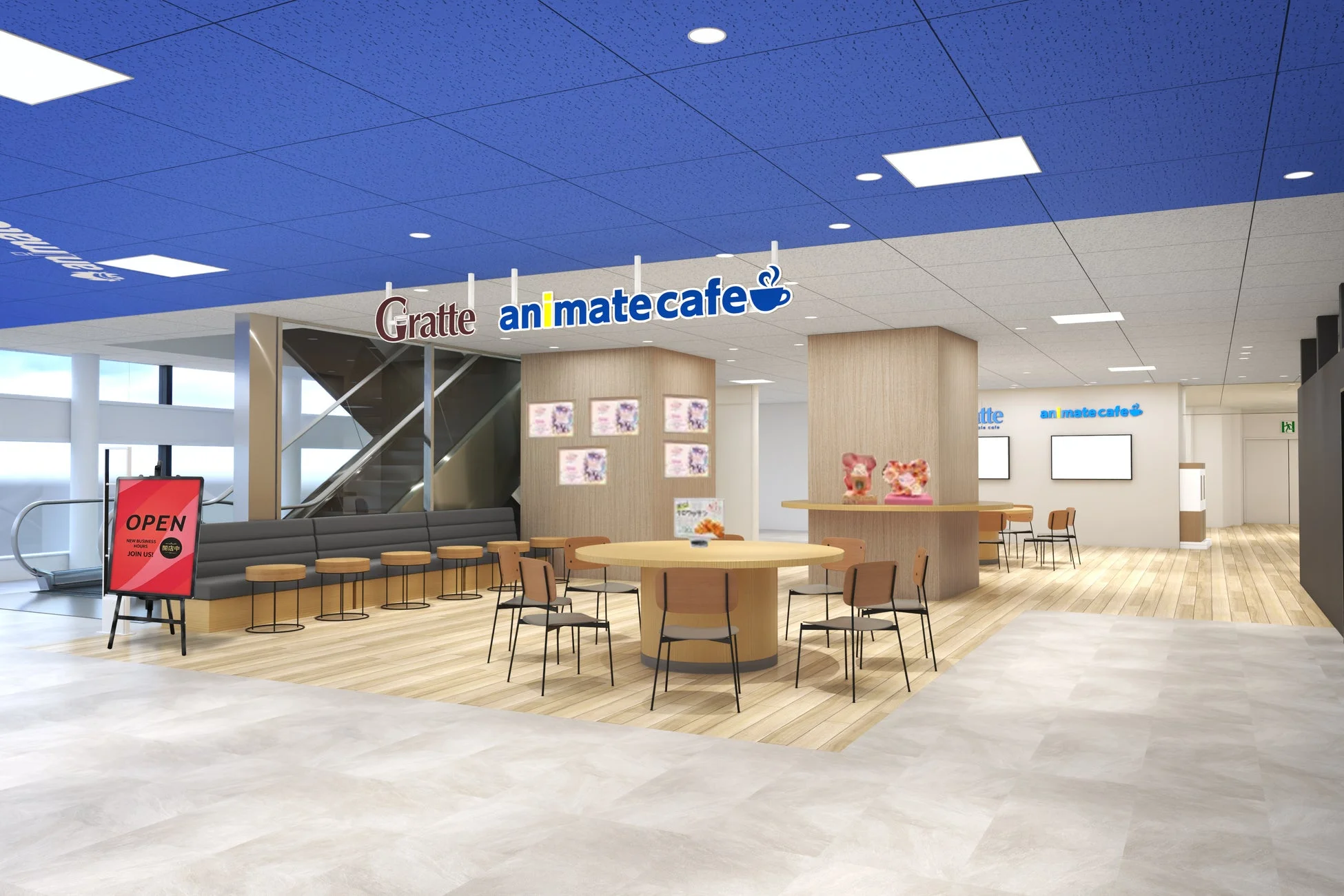 アニメイトグラッテ・アニメイトカフェの店内イメージ