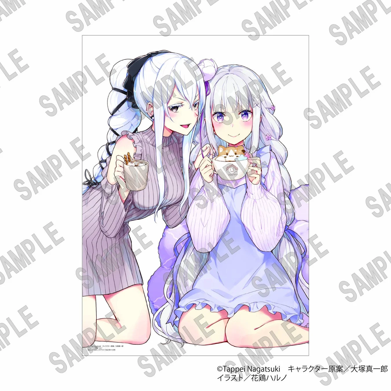 「Re:ゼロから始める異世界生活」B2タペストリー エミリア&エキドナ