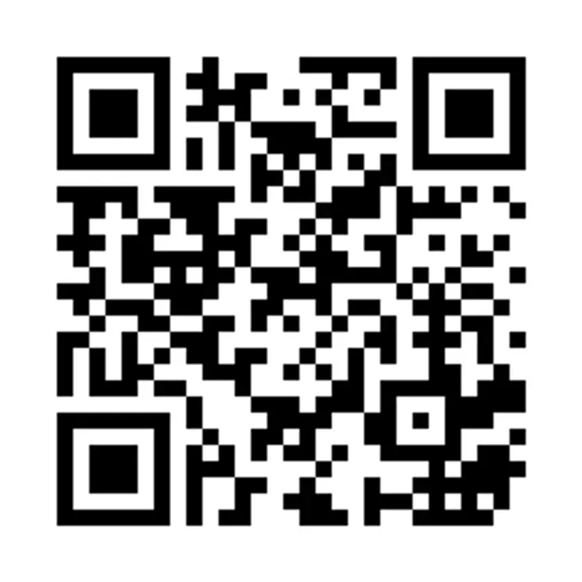 白黒のパターンで構成されたQRコード画像。このコードをスキャンすると、Googleのウェブサイトへアクセスできる。