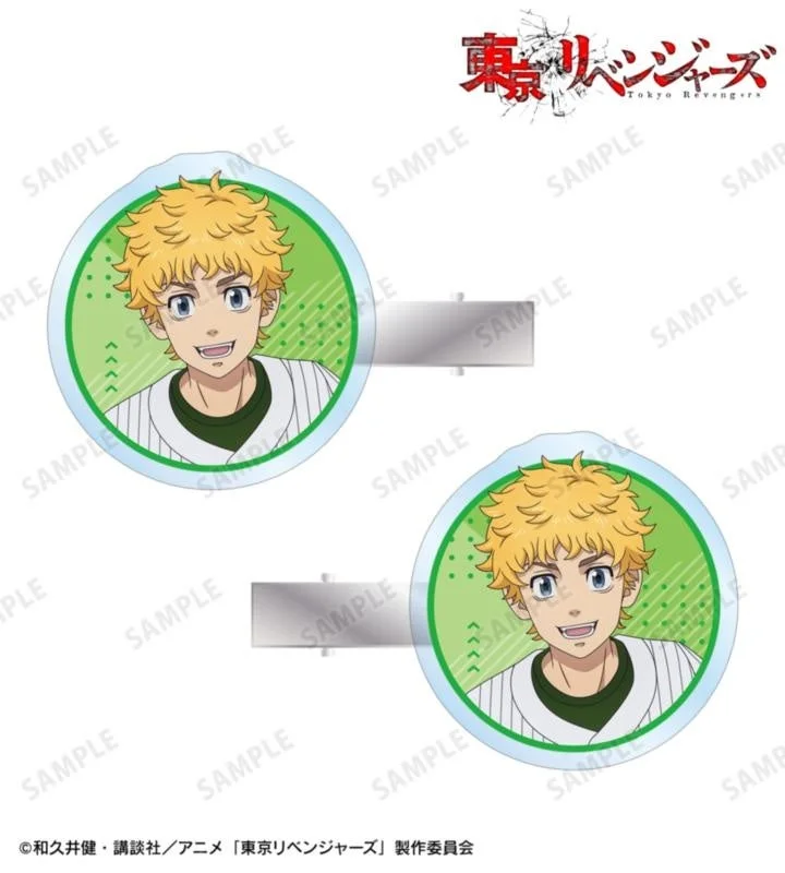 描き下ろし ベースボールシャツver. アクリルヘアクリップ2個セット