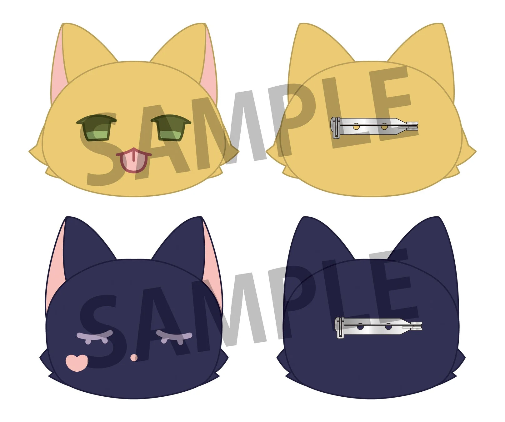 仲良し☆猫ぬいバッジ2種セット