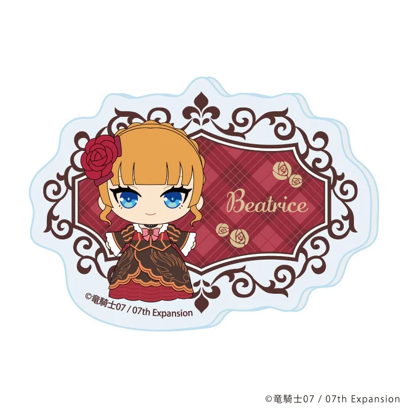 ミニキャライラスト おなまえアクリルプレートバッジ1