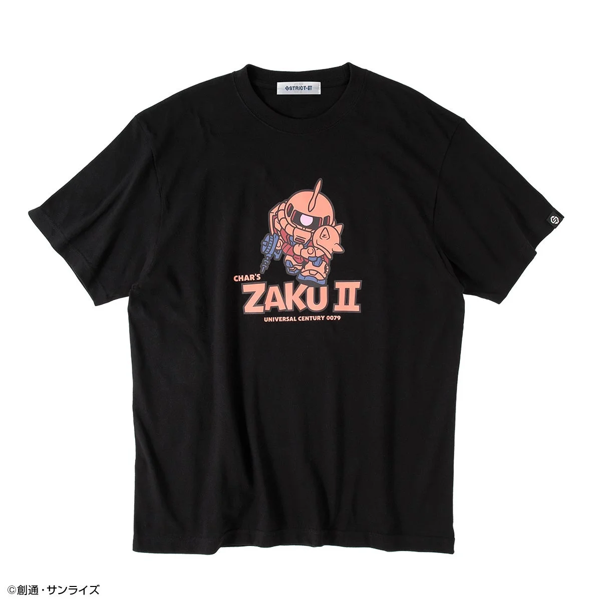 デフォルメされたシャア専用ザクⅡがデザインされたTシャツ