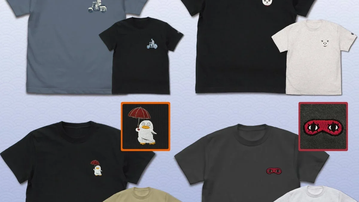 TVアニメ「銀魂」から新作グッズが登場！銀さんたちのワンポイント刺繍Tシャツやミニポーチで毎日推し活を楽しもう！