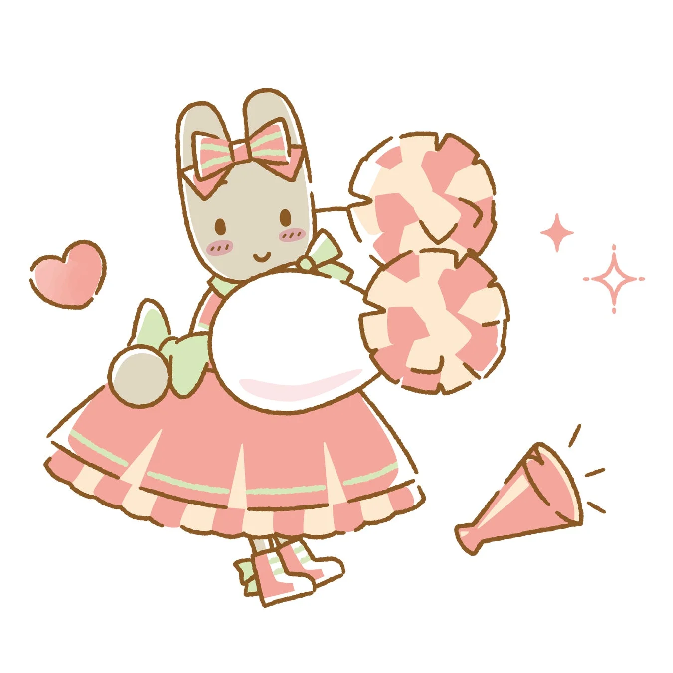 うさぎ チアリーダー ポンポン