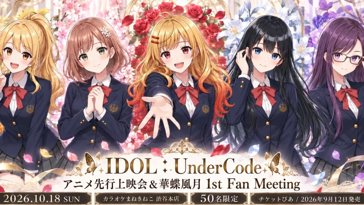 「華蝶風月」初のファンミでアニメ先行上映＆デビュー曲発表！50名限定のスペシャルイベントで推しと1to1トークも！