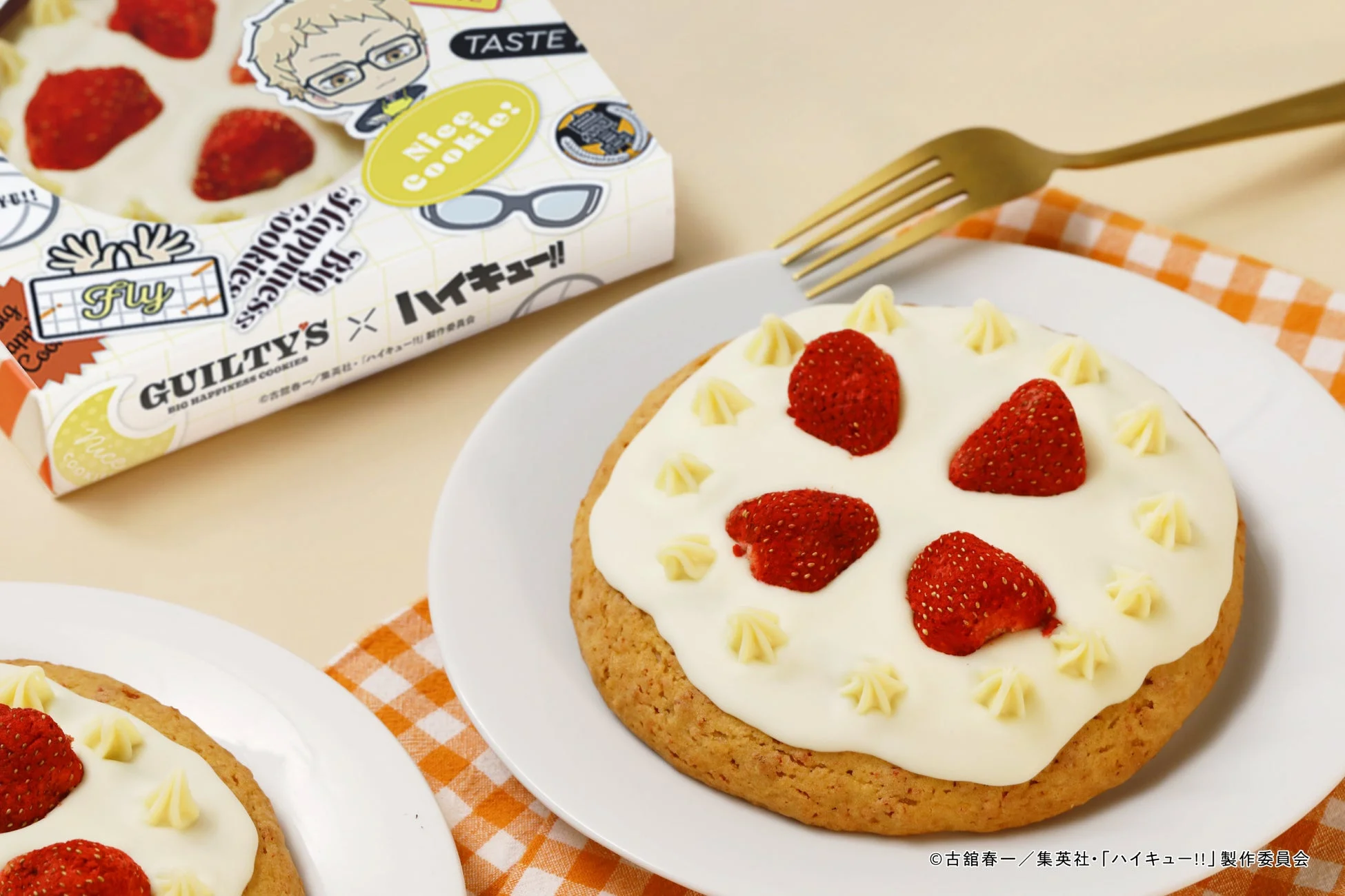 月島蛍をイメージしたショートケーキクッキー