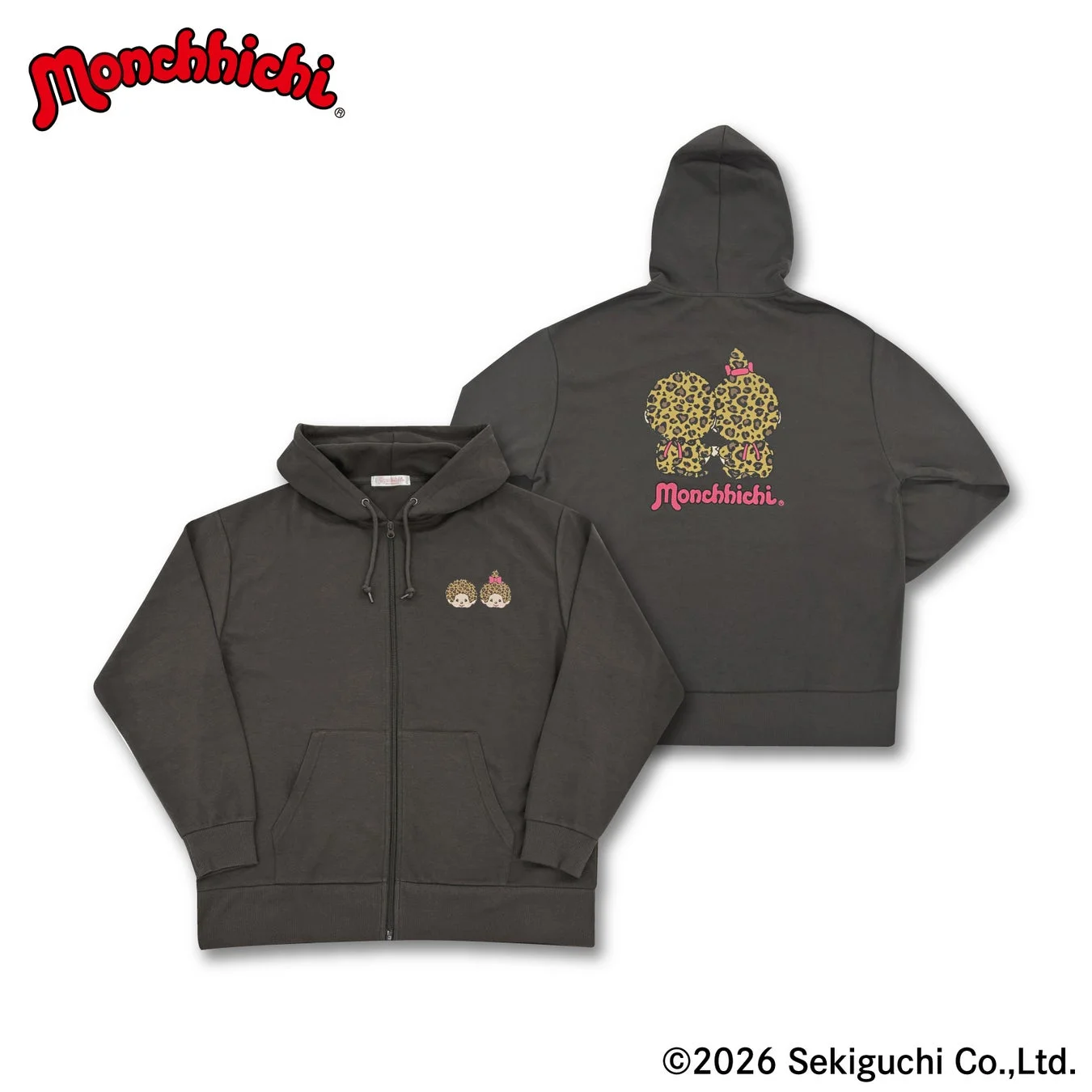 ヒョウ柄「モンチッチ」ZIPパーカ