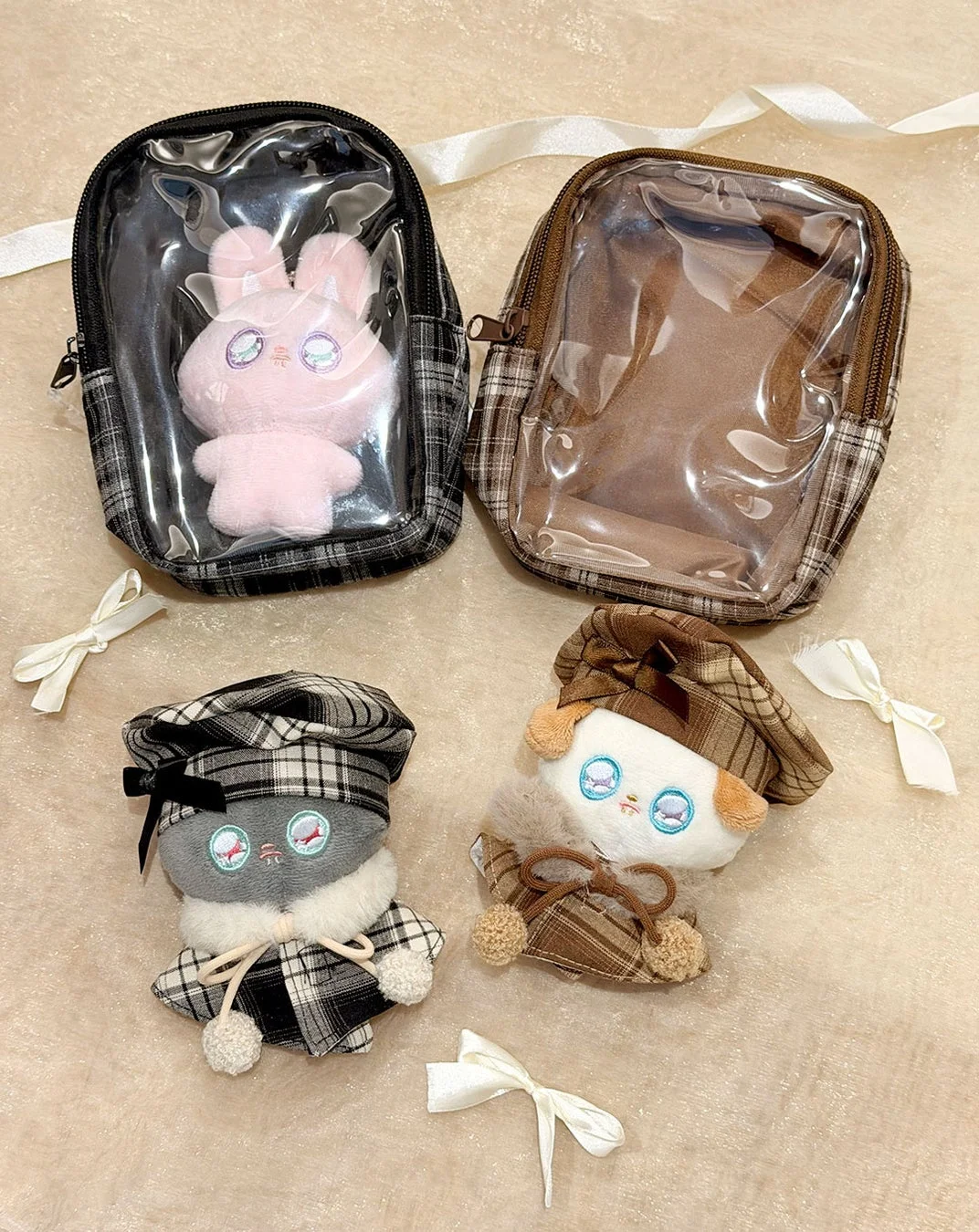 ぬいポーチ、ぬいぐるみ用帽子、ぬいぐるみ用ポンチョ