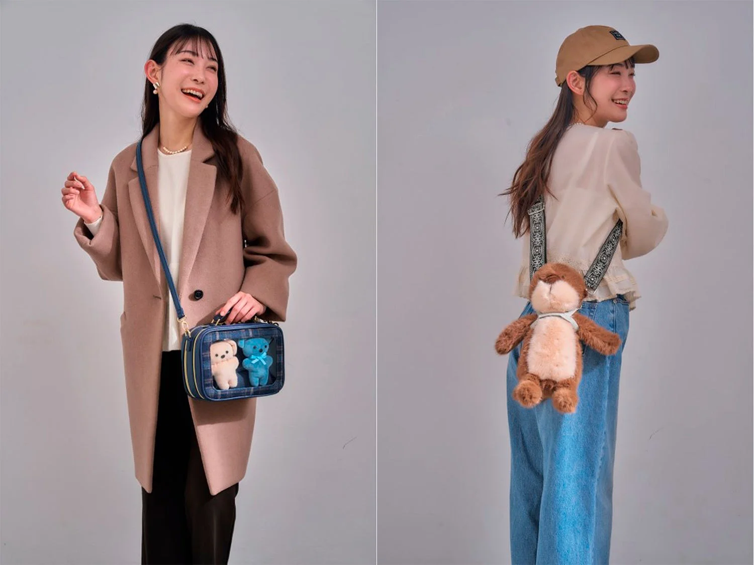 ぬいさんぽショルダーベルト着用例