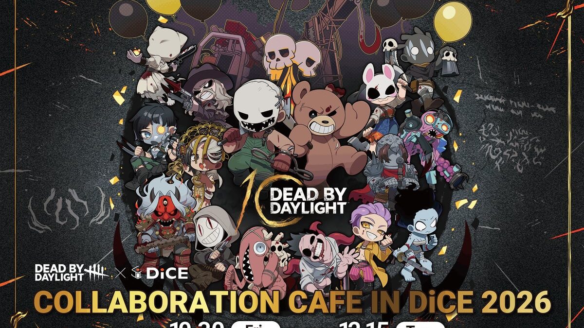 『Dead by Daylight』× DiCE コラボカフェが今年も開催！〝歯をむき出しにしたトルテ〟などコラボメニューや、人気イラストレーター「キーマン」描き起こしイラストを使用したグッズが多数！