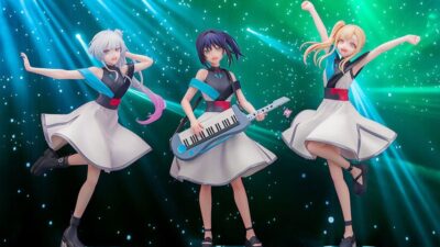 映画『超かぐや姫！』より、コラボライブに臨む「かぐや」「酒寄彩葉」「月見ヤチヨ」をフィギュア化。あみあみにて、それぞれ予約受付中。
