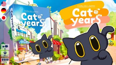 【CAMPFIRE266万円達成】“猫になりたい”が叶う。猫の一生を生きるボードゲーム『にゃん生すごろく』が英語・ドイツ語版『Cat Years』となって11月3日よりKickstarterを開始！